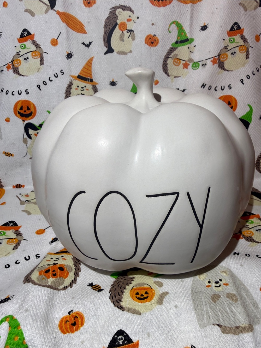 Rae Dunn large COZY pumpkin